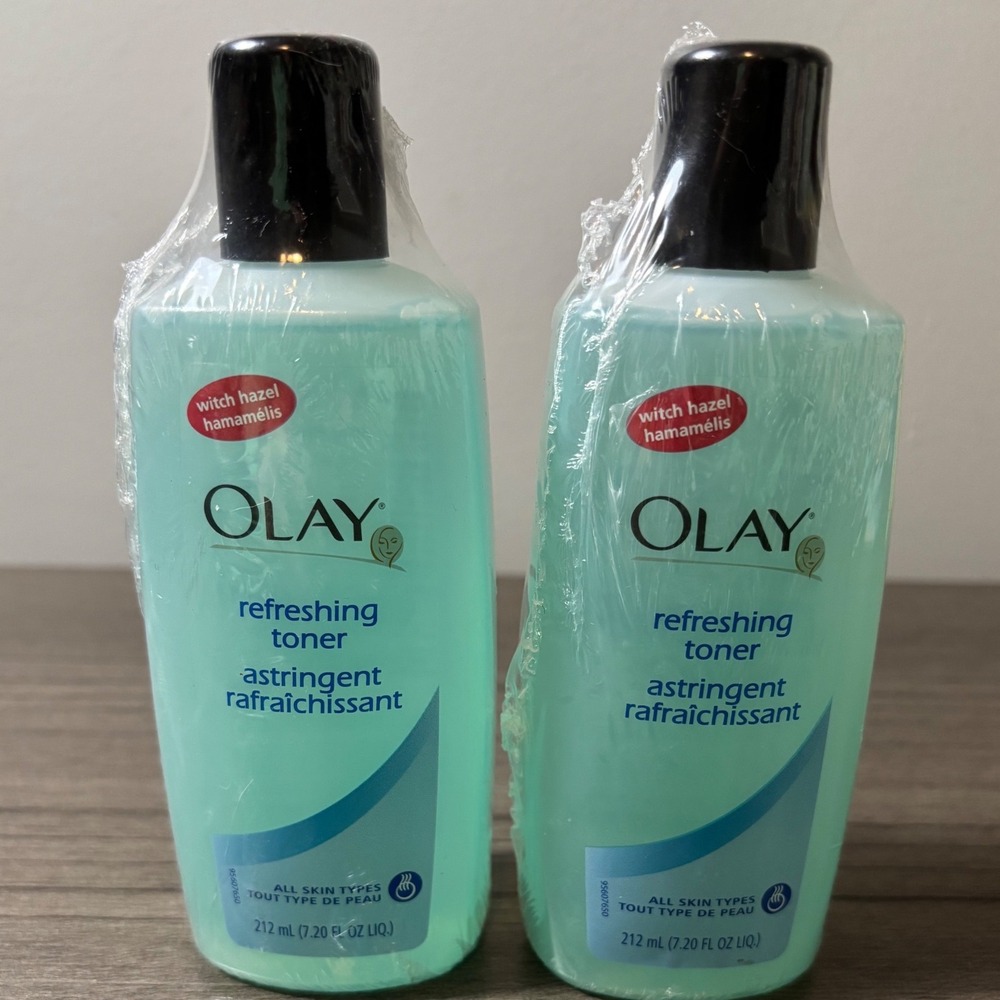 LOT‎ of 2 NEW Olay Refreshing Tone4r Astringent w/ Witch Hazel, 7.20 fl oz